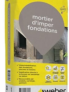 Mortier d'imperméabilisation fondations Weber 25 kg